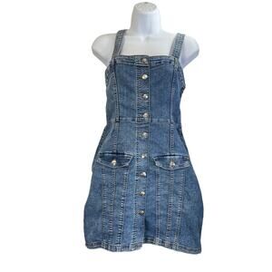 Divided H&M Womens S Blue Jean Bodycon Grunge Dress Casual/Beach